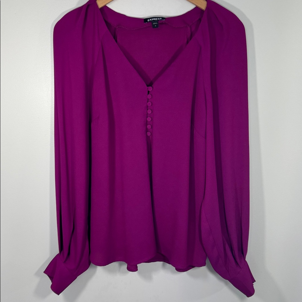 Express Women's Magenta Blouse Size Medium